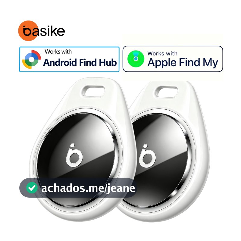 Basike Rastreador Localizador Smart Tag Compatível para Apple Buscar e Android Google Find Hub Bluetooth GPS