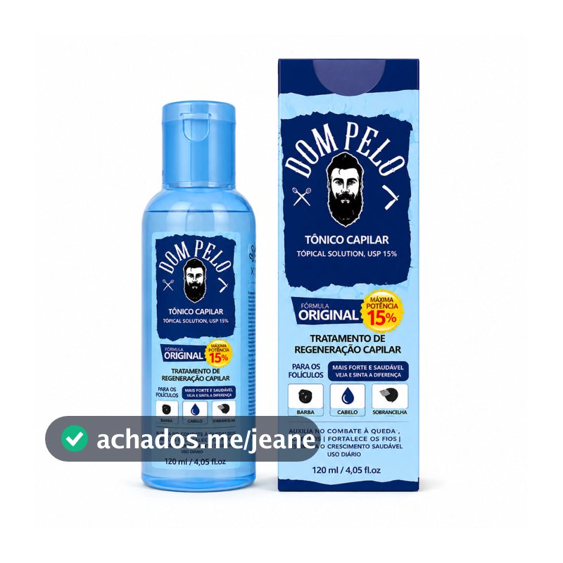 Dom Pelo Original Tônico Capilar 120ml Crescimento de Cabelo, Barba e Sobrancelha
