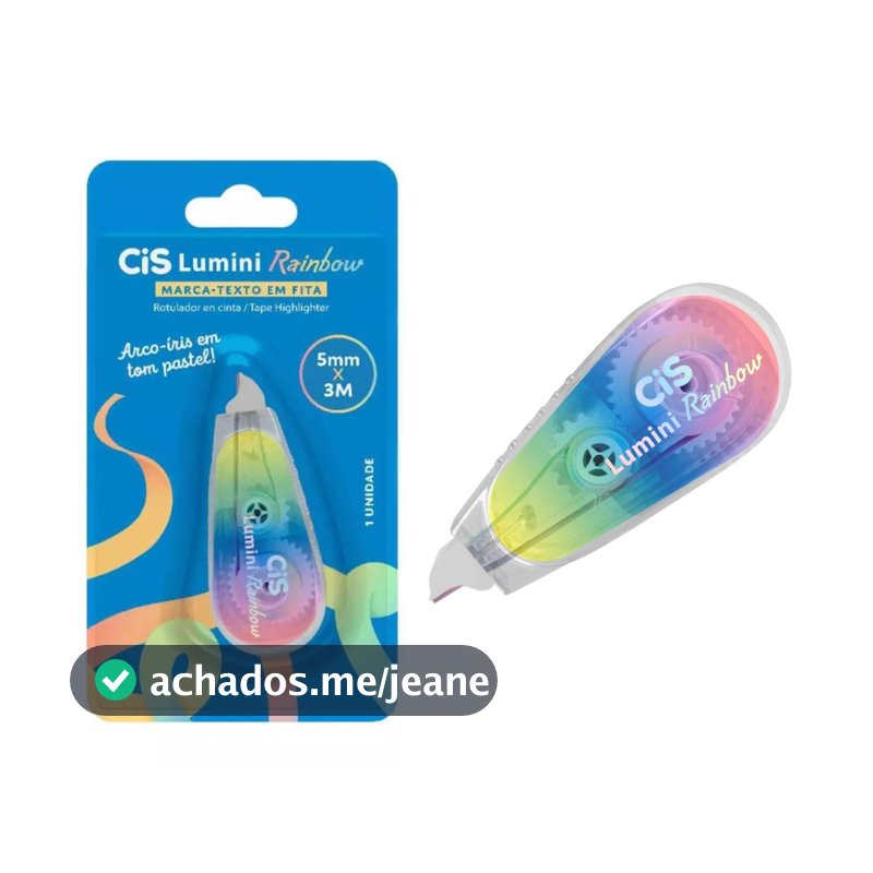 Marca Texto em Fita Lumini Rainbow - CiS