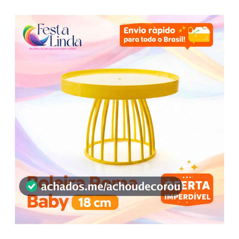 BOLEIRA ROMA BABY 18 CM para bolos doces, festa e decoração