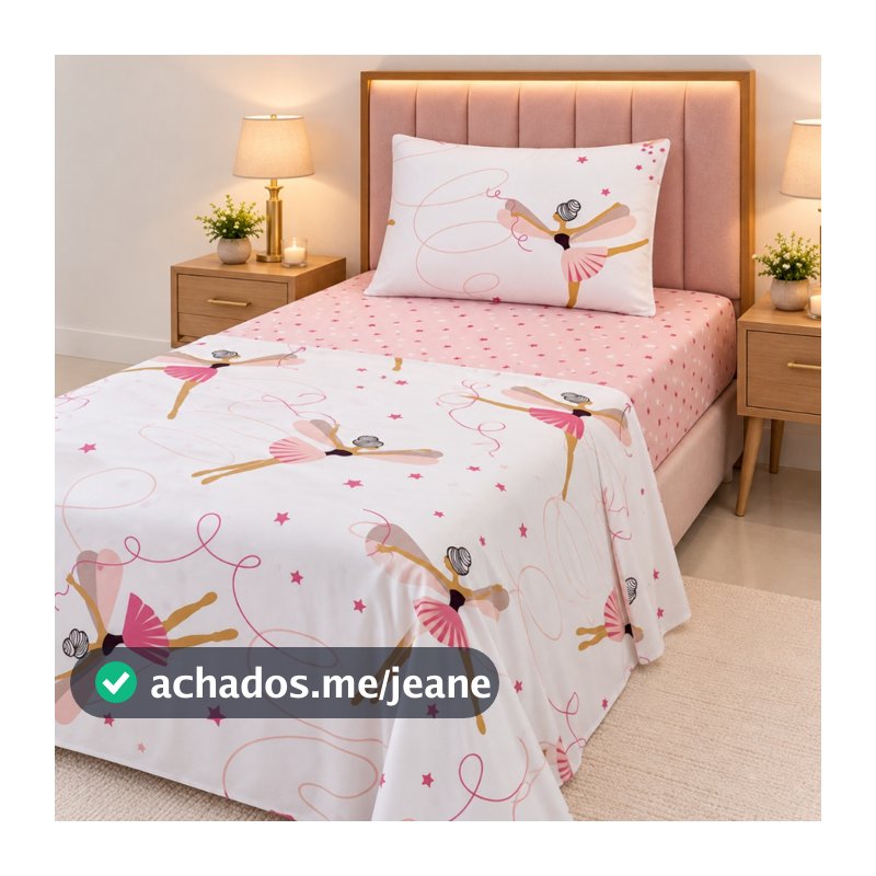 Jogo de Lençol Infantil Cama SOLTEIRO 3 Peças Estampado