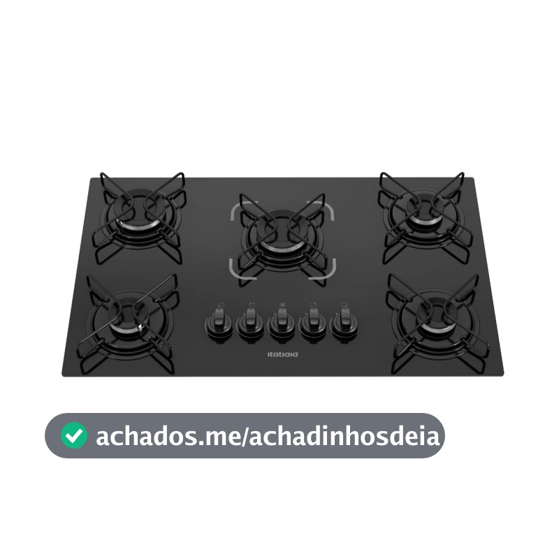 Cooktop Itatiaia Essencial 5 Bocas Preto – Bivolt 127V/220V com Acendimento Automático
