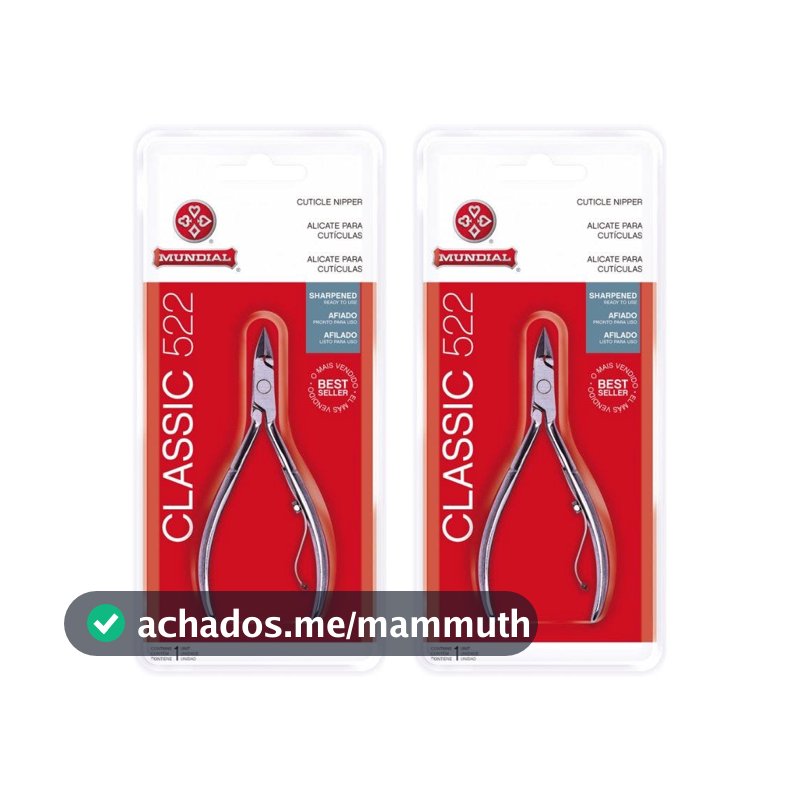 Kit Alicate De Cutícula Mundial 522C (2 Unidades)