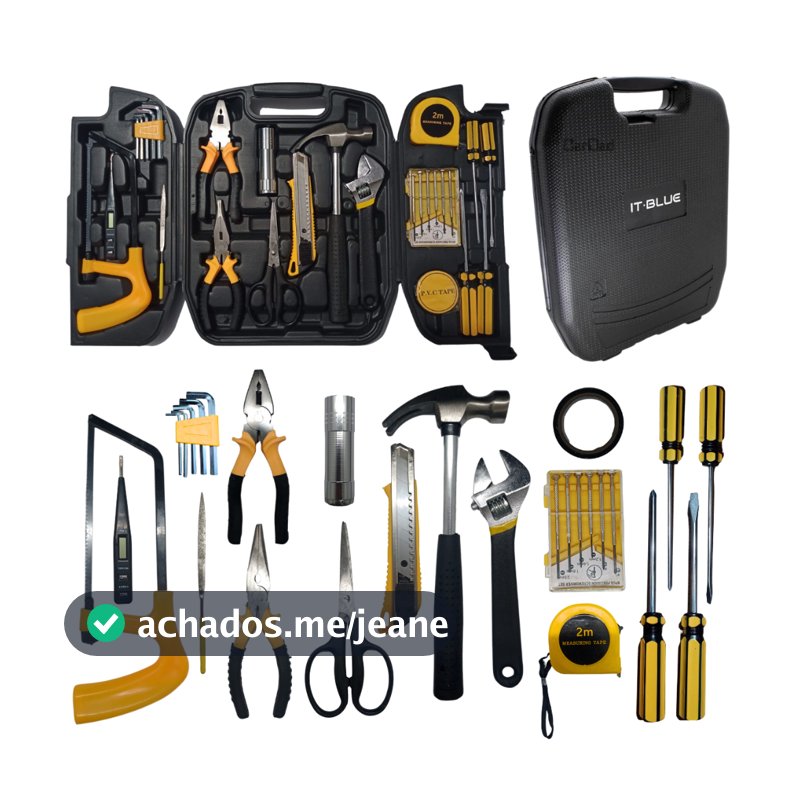 Organizadora Completo Kit Jogo de Ferramentas Com Maleta Caixa Portatil Multifuncional É opcional