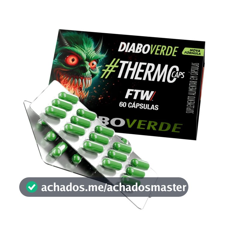 ThermoCaps Blister 60 Cáps Termogênico Com 200mg Cafeína - FTW