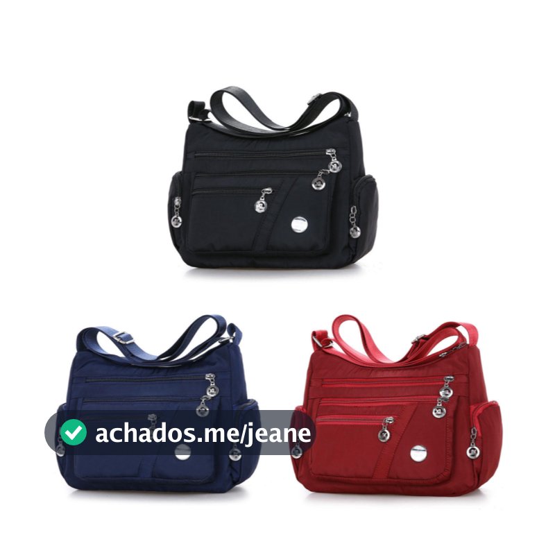 Bolsa mensageiro de ombro de Nylon à prova d'água de 6 cores com vários compartimentos mensageiro de ombro F