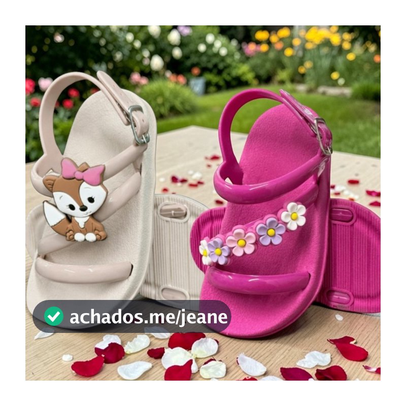 Kit 2 Pares Sandália Infantil Feminina Z Leve E Confortável