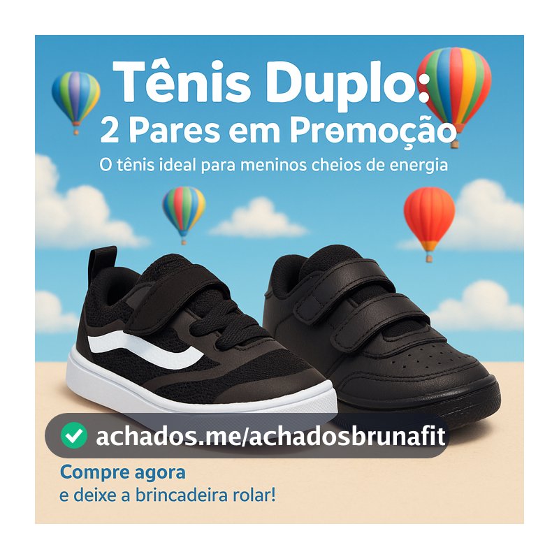 Kit 2 Tênis Infantil Menino Seguro Confortável e Durável – Escolha das Mães - Pronta Entrega