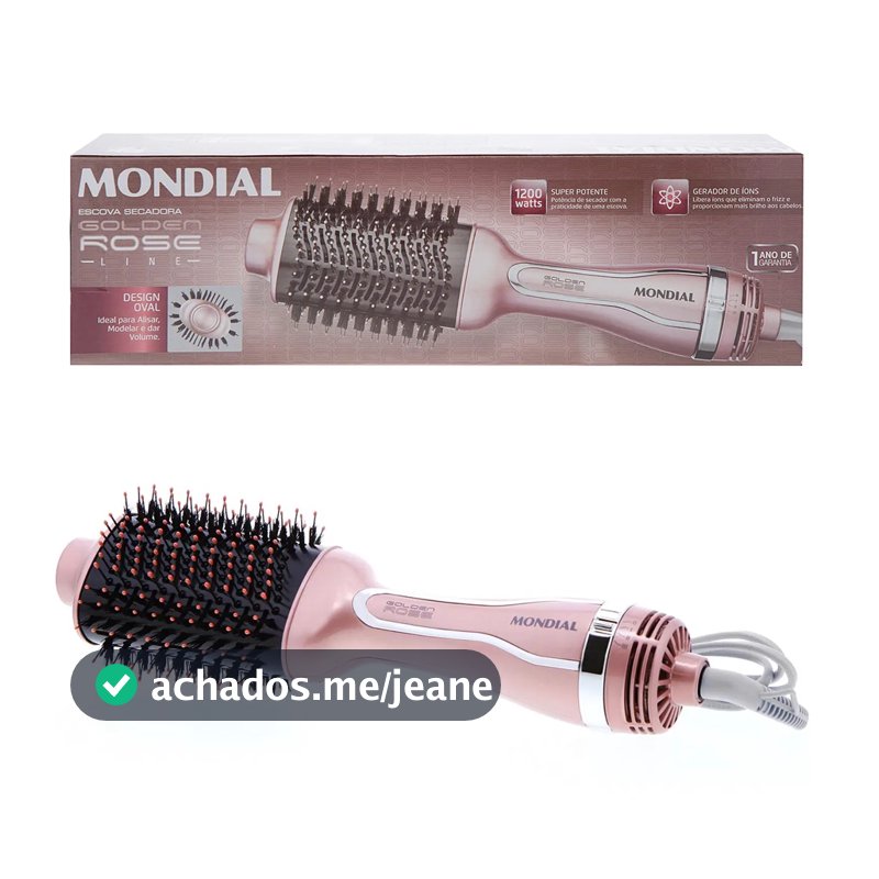 Escova Secadora Mondial ES-02 Golden Rose 1200W