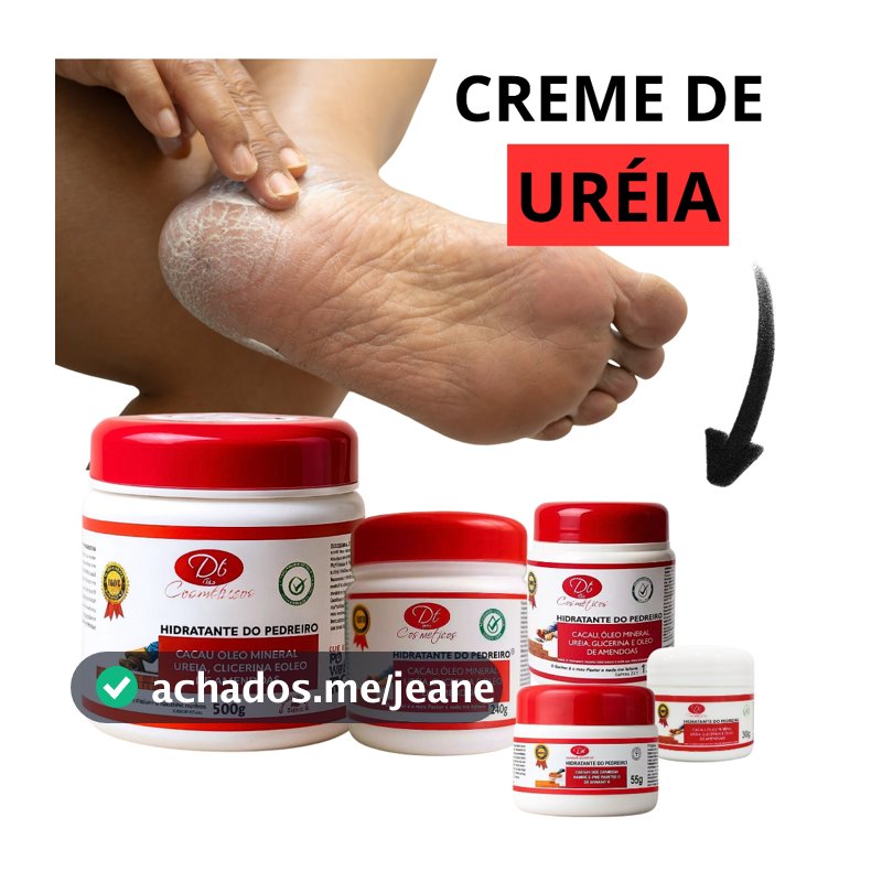 Hidratante do Pedreiro Creme Para Pés Rachados Mãos e Cotovelos Grosso 30g, 55g, 120g, 240g, 500g