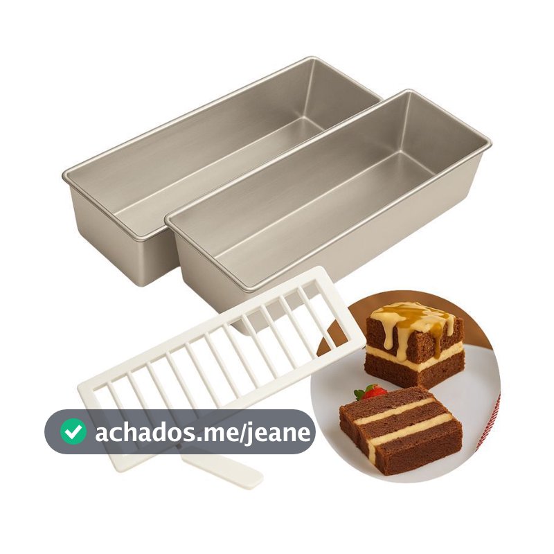 Kit 2 Formas Para Bolo Slice cake pão de forma e 01 Marcador Fatia  Caparroz