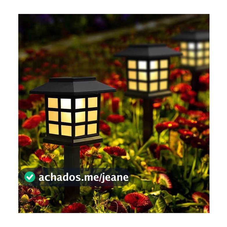 Kit 6 Luminaria Solar Espeto de Jardim Led Decoração Cazinha Recarregavel no Sol