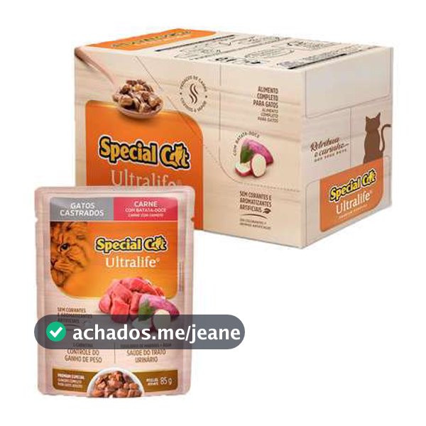 Ração Úmida Special Cat Sachê Para Gatos – Caixa com 12 unidades ( 85g cada)