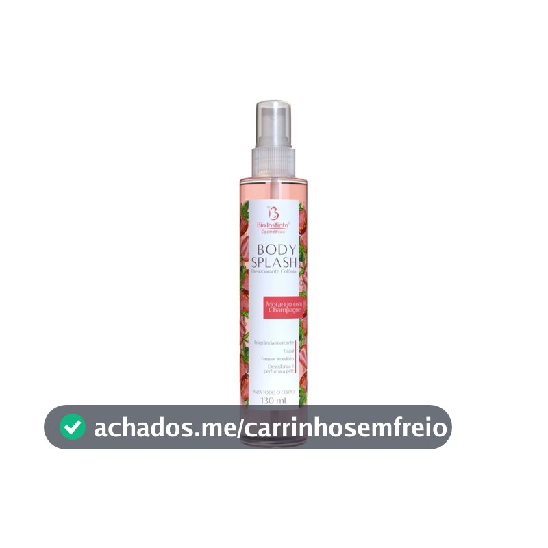 Body Splash Morango & Champagne 130ml - Bio Instinto