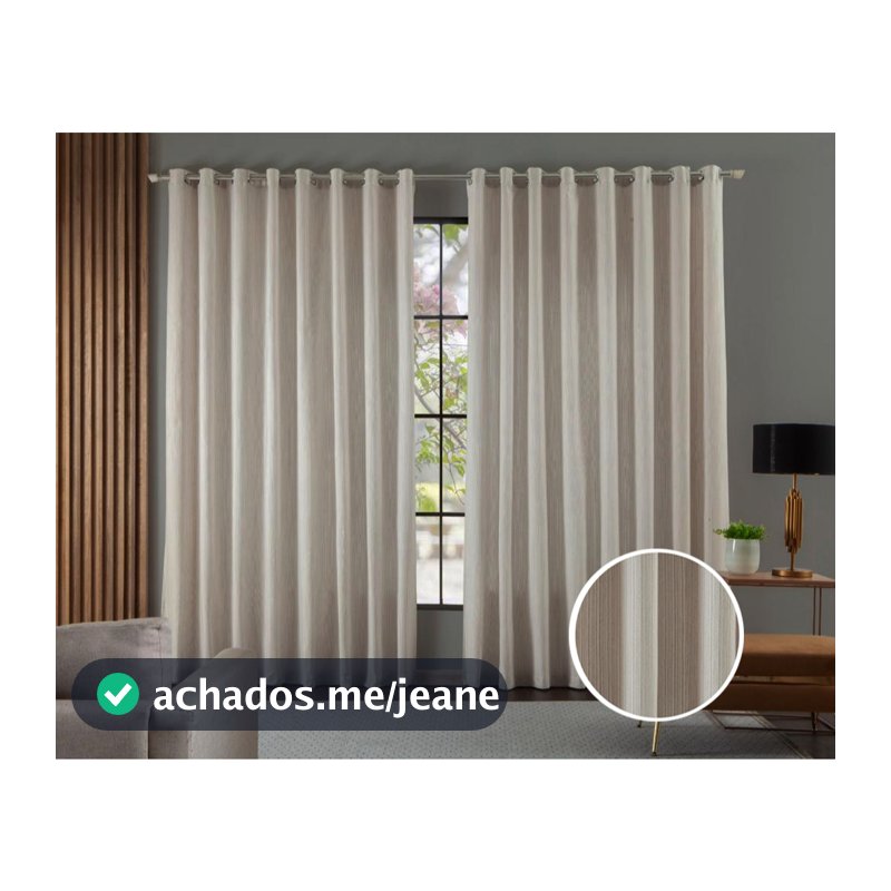 Cortina Rustico Linho Flame 2,00 de largura x 2,00 de altura