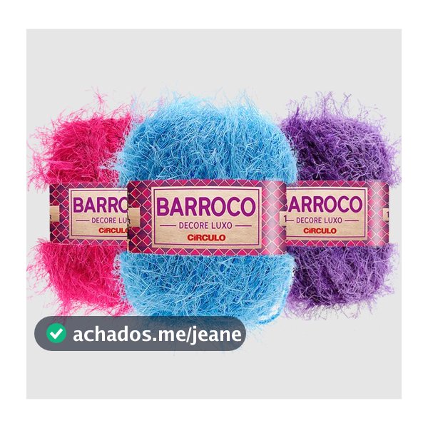 BARBANTE BARROCO DECORE LUXO PELUDINHO - 280g - Circulo