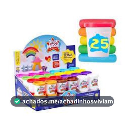 Kit Massinha Modelar 12, 24, 36 ou 48 Potes Sortidos Diver Massa - DiverToys