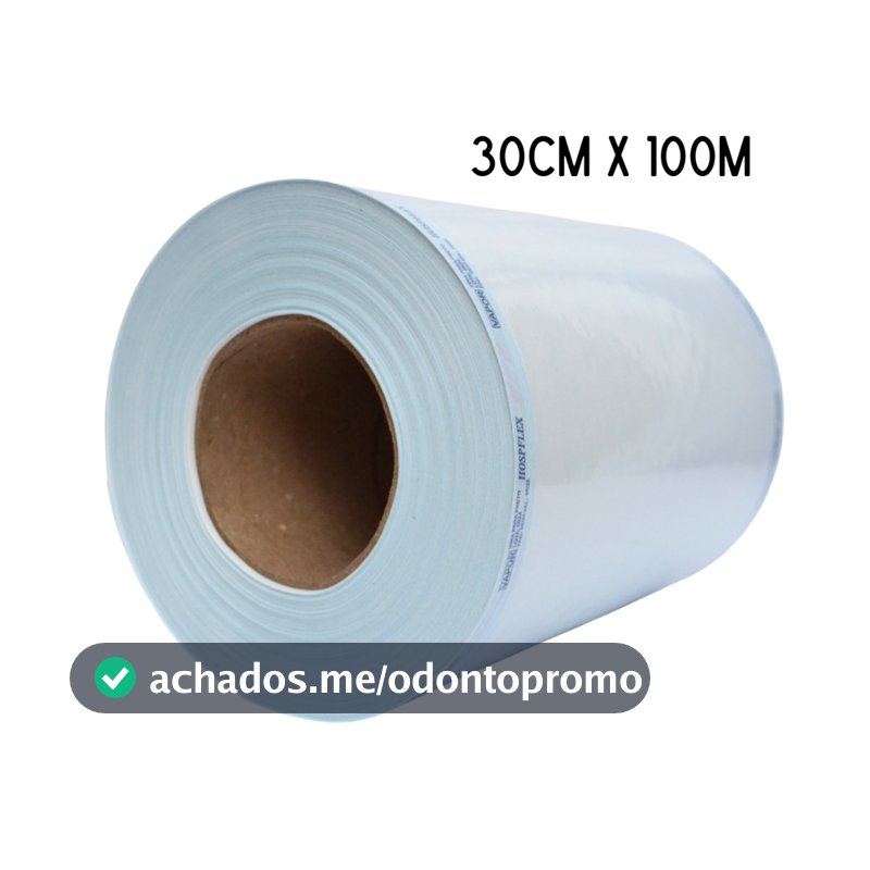 Rolo Papel Grau Cirúrgico 30x100 P/ Esterilização Em Autoclave Mais Resistente  - Hospflex