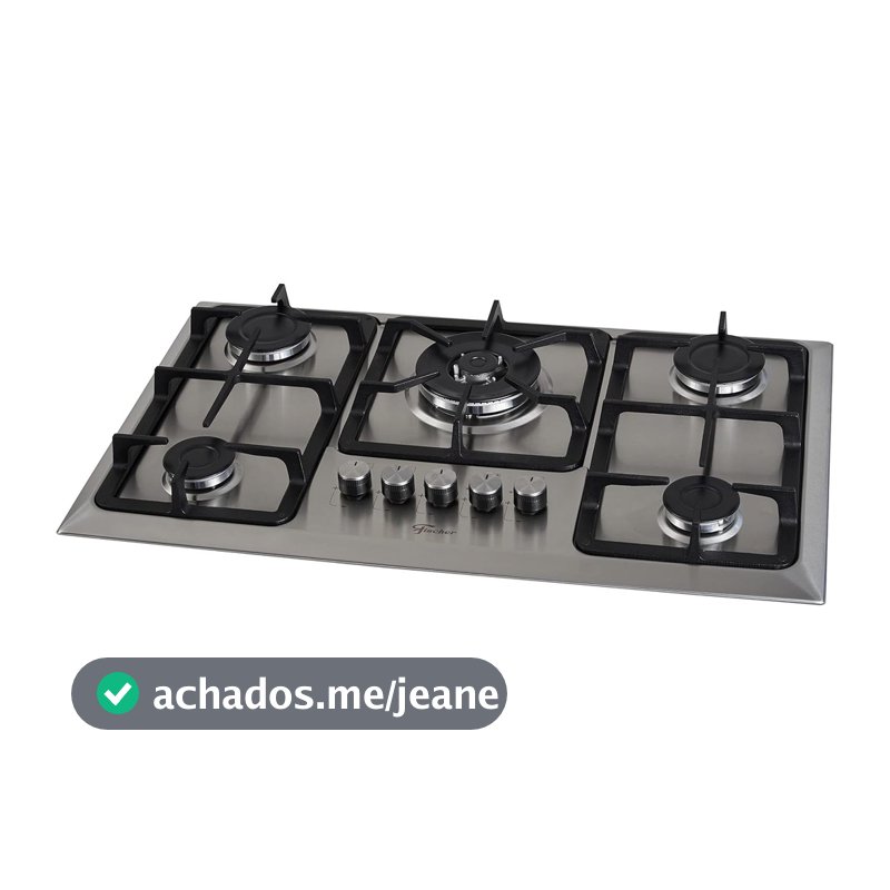 Fogao Cooktop 5 Bocas Fischer Inox Bivolt