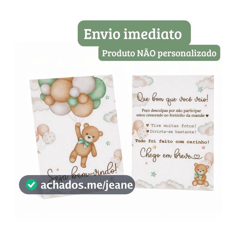 Plaquinhas de mesa Chá de bebê URSINHO VERDE\Plaquinha de agradecimento Centro de Mesa Chá de Bebê Ursinho verde