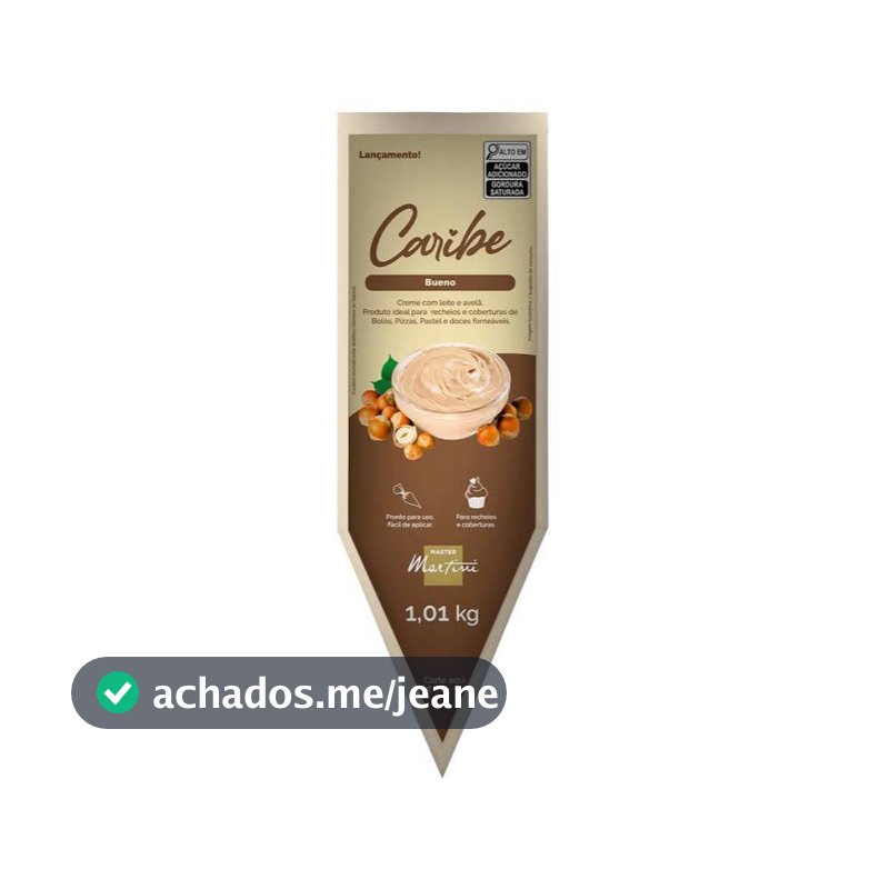 Recheio e Cobertura Creme Caribe Bueno Master Martini 1,01kg