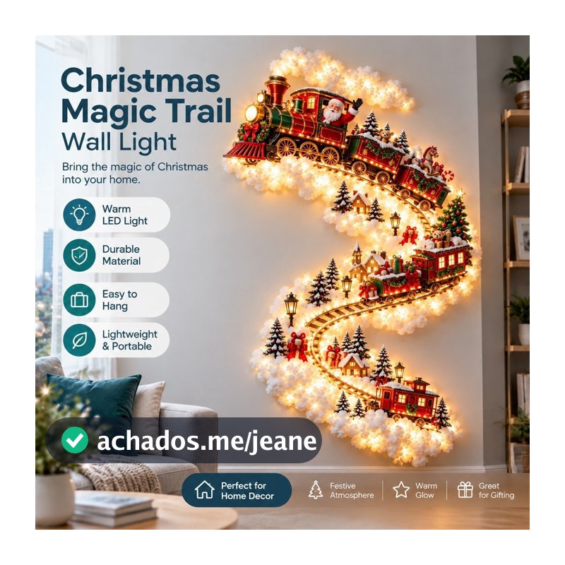 [BANY] Luz De Parede De Trilha Mágica De Natal , Decoração De Férias Em Cascata De LED , Brilho Branco Quente Que Econom