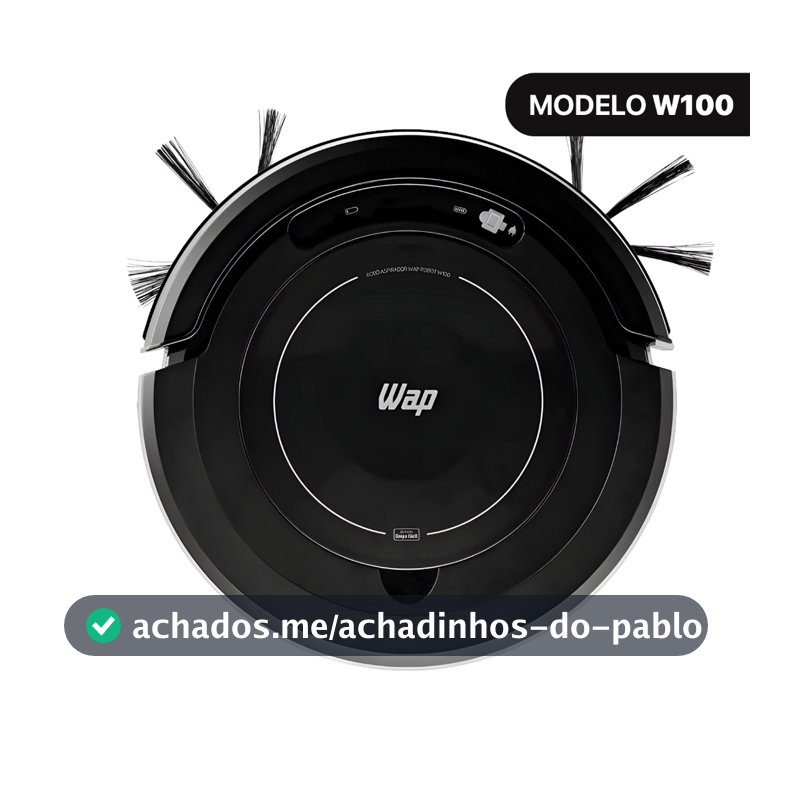 Aspirador de Pó Robô WAP Robot W100 3 em 1 Antiqueda Bivolt 17W