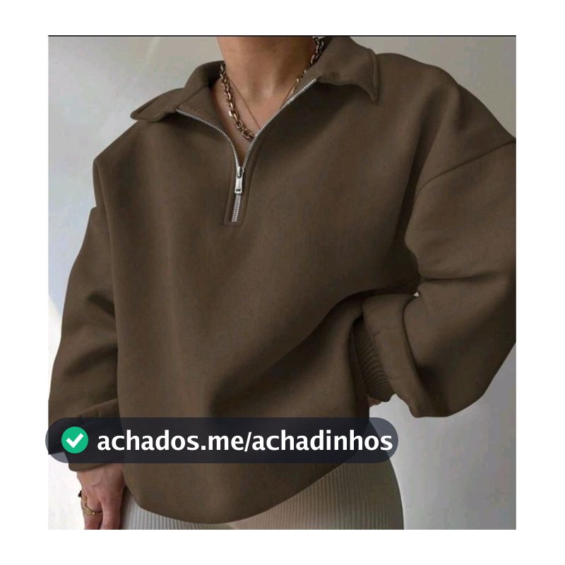 Blusa moletom franelado feminino con ziper frontal manga longa uso casual outono invierno