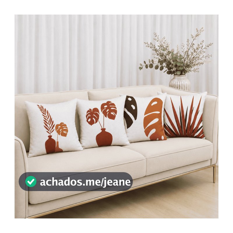 Kit 4 capas de Almofada Modernas Decorativas 45X45 Diversos Modelos