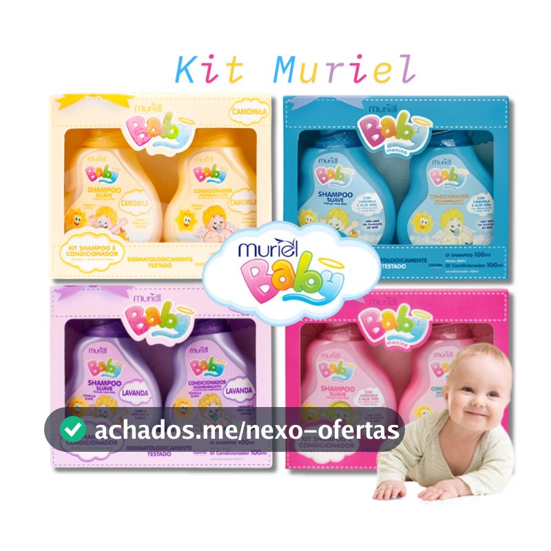 Kit Higiene Infantil Muriel baby Shampoo + Condicionador 100ML - (ESCOLHA O SEU) Embalagem Presente