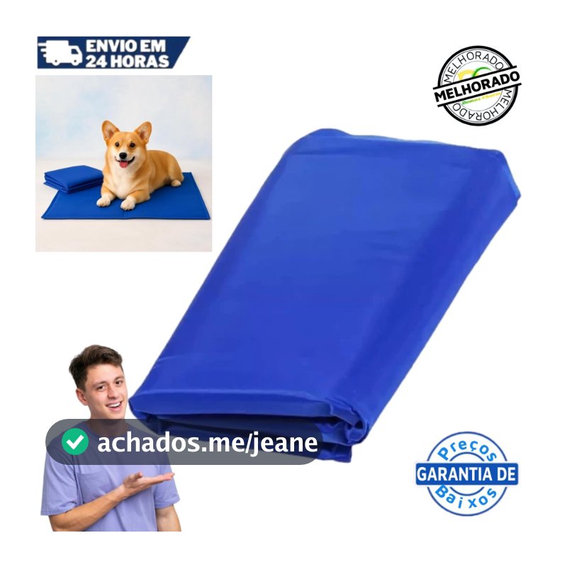 Tapete Gelado Refrescante Para Pet Cachorro Gato Grande