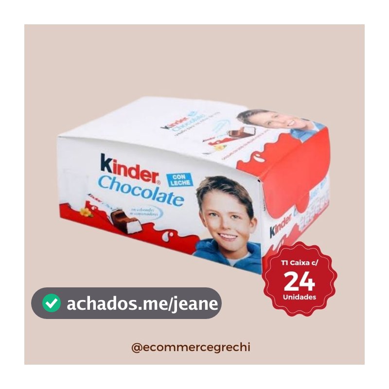 Kinder Chocolate T1 12,5g. - Caixa C/24 Unidades