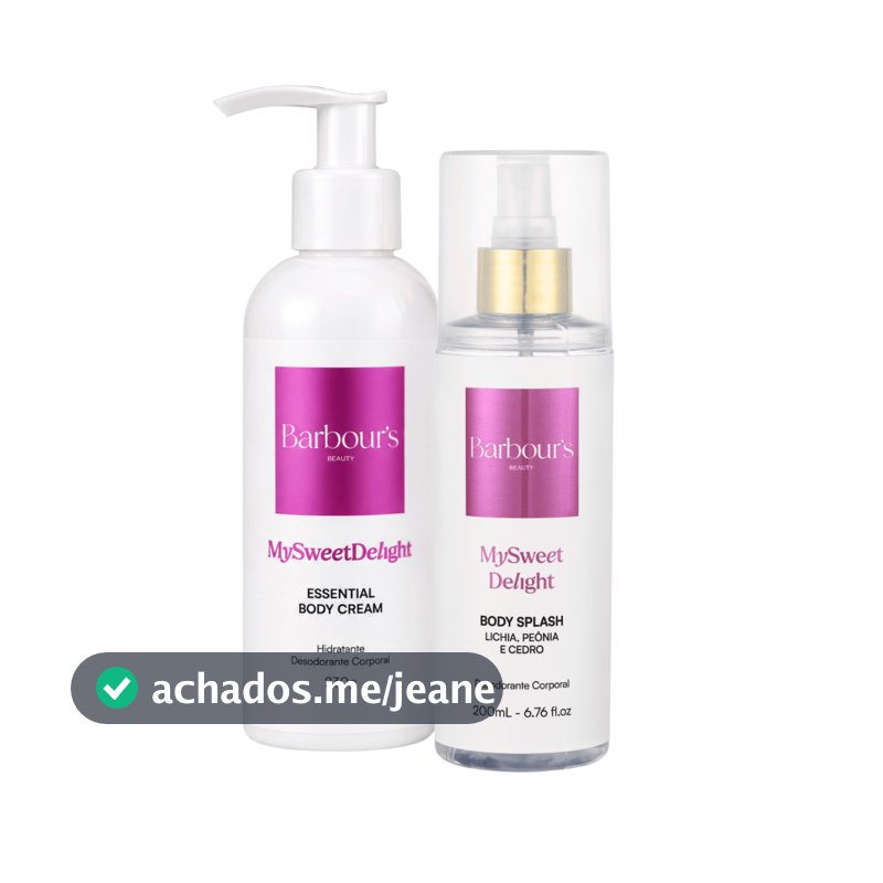 Kit Body Splash e Hidratante My Sweet Delight  Barbour's