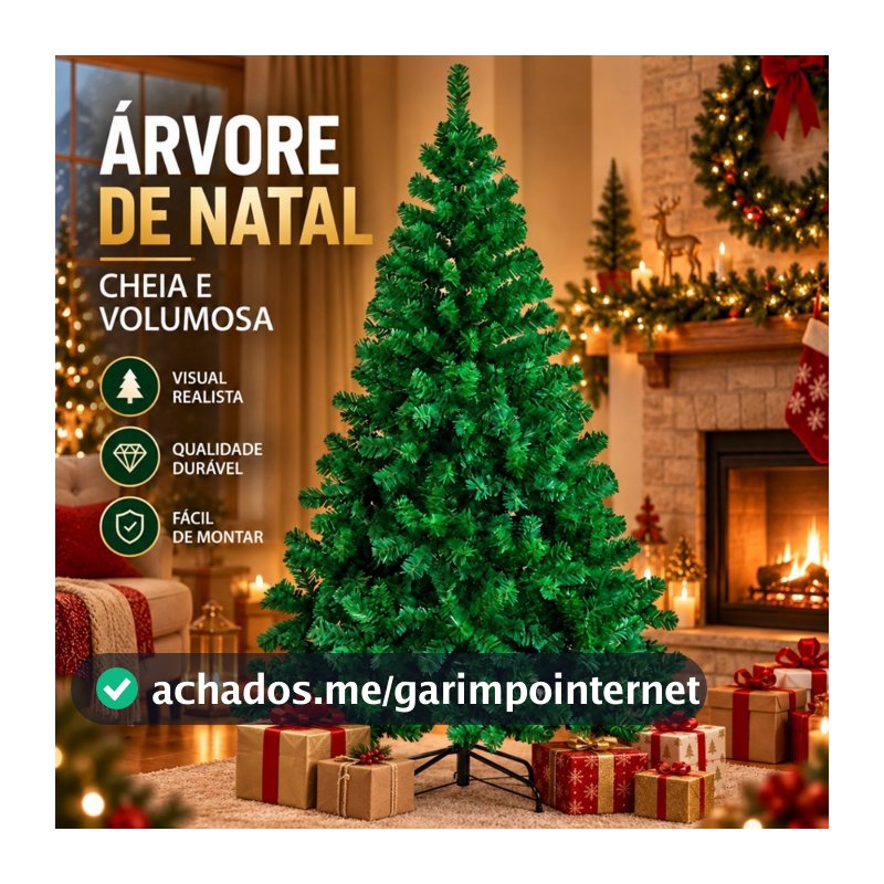 Árvore de Natal Pinheiro Super Cheia Grande Luxo Decoração de Natal