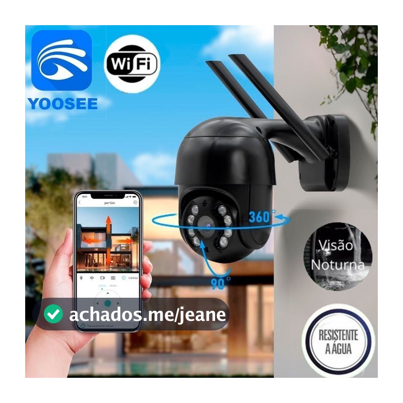 Câmera Externa IP WiFi HD Prova D’Água Infravermelho Segurança Monitoramento
