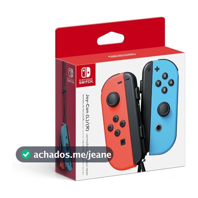 Controles Nintendo Joy-Con Azul Neon e Vermelho Neon