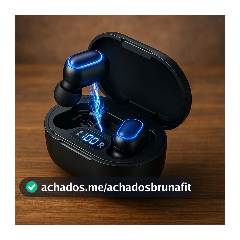 Fone de ouvido Bluetooth Sem Fio Tws Pro Premium Estéreo Preto Academia Corrida Bateria longa Som Potente