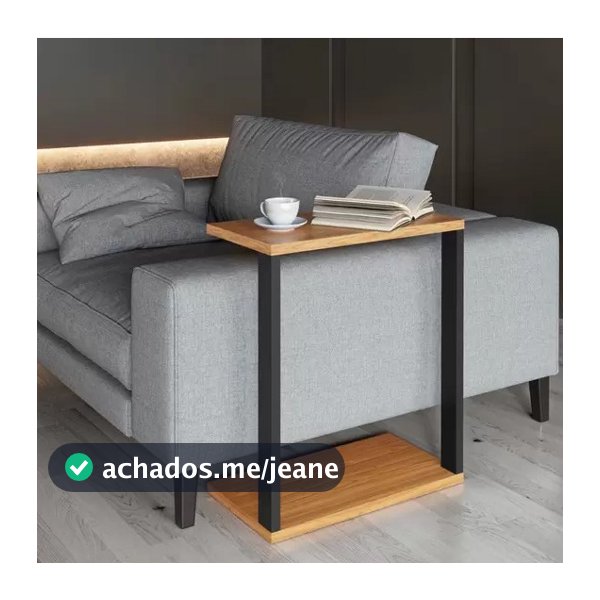Mesinha Lateral Para Sofá Estilo Industrial 100% MDF, mesa apoio, mesa auxiliar sofá, mesa de canto