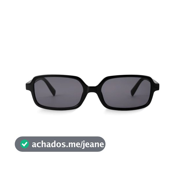 Óculos de Sol Retangular Ibiza Preto Clássico Retrô Unissex Proteção UV400 Elegantes Premium Moderno