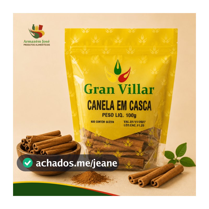 Canela em Casca 100g Natural para Chás, ideal para Doces e Receitas Especiais