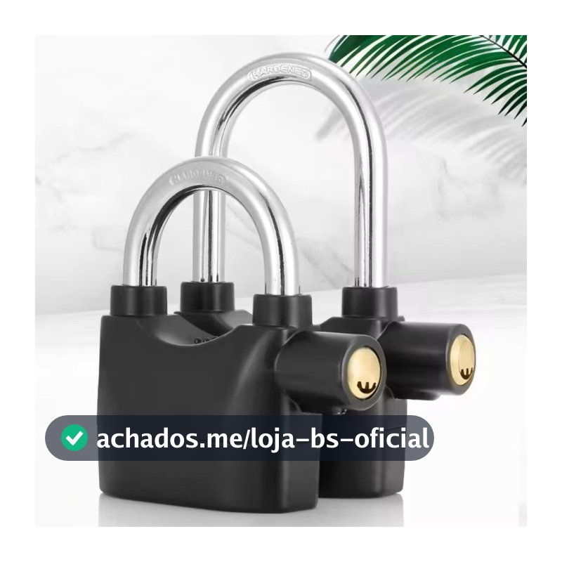 Cadeado antifurto para motocicleta com alarme sonoro