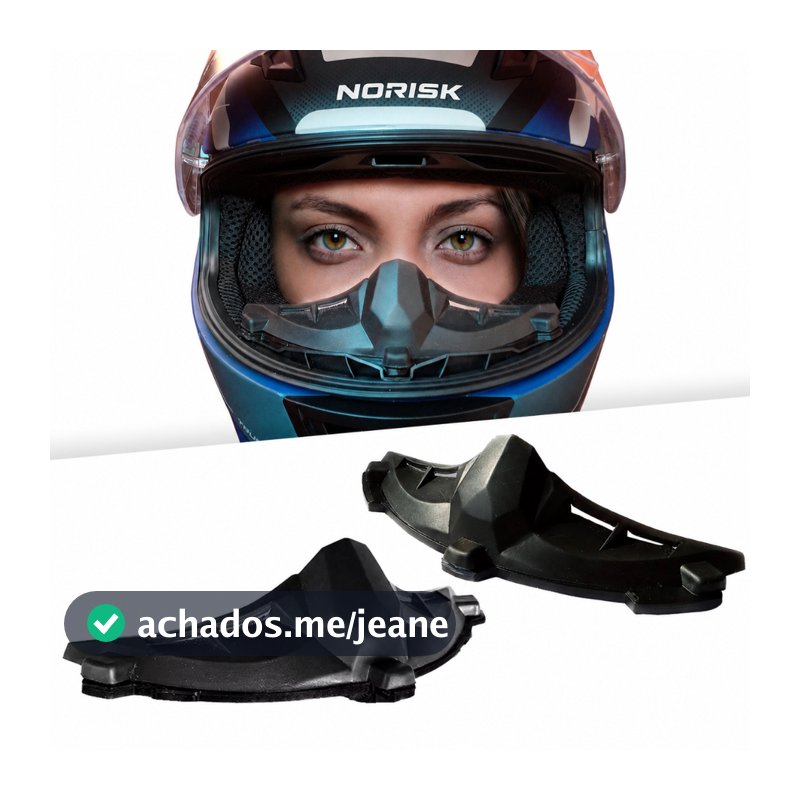 Narigueira Para Capacete Modelo Esportiva Alta Original Ls2 Norisk FW3 Clip Motoboy Respiro Motocross