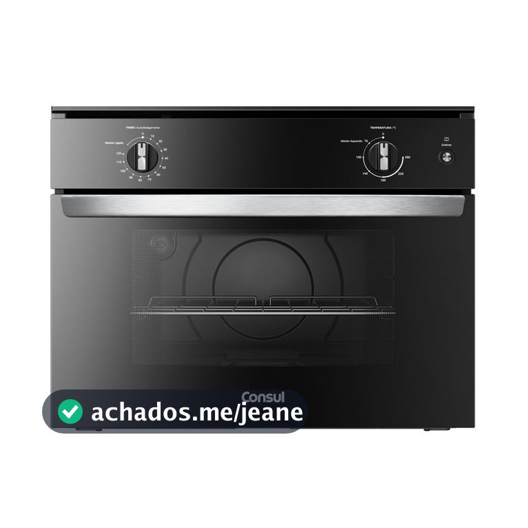 Forno de Embutir Elétrico 47 Litros Consul Preto com Timer e Função Gratinar - COB47BE