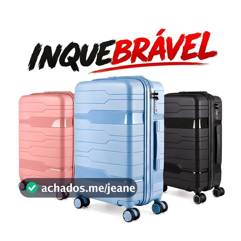 Mala Grande 32KG Polipropileno Resistente a Impactos Várias Cores Envio Imediato