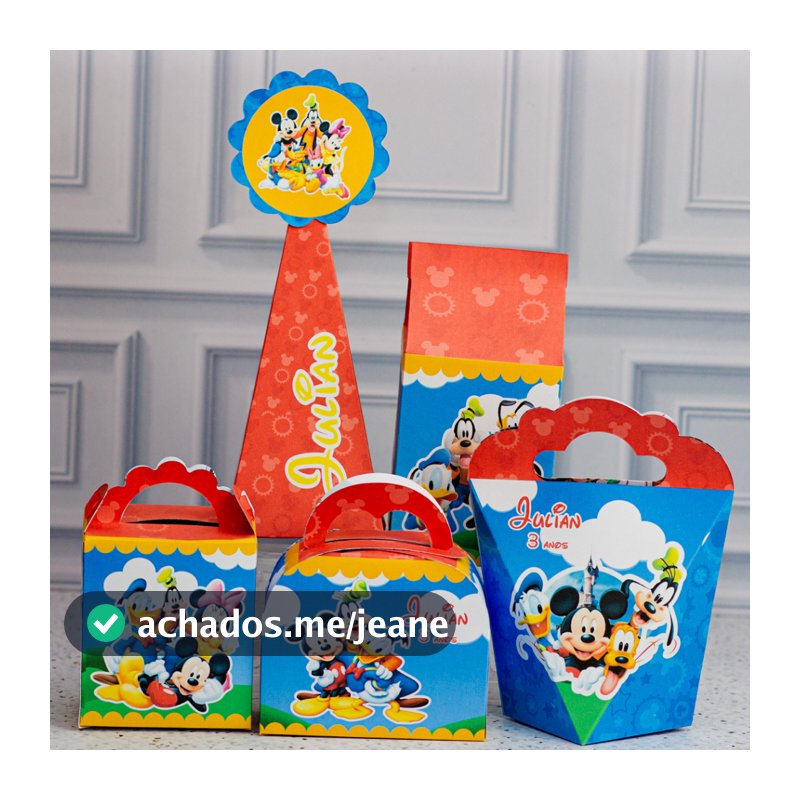 KIT PEGUE E MONTE lembrancinha TURMA DO MICKEY - personalizado festa infantil - mimo