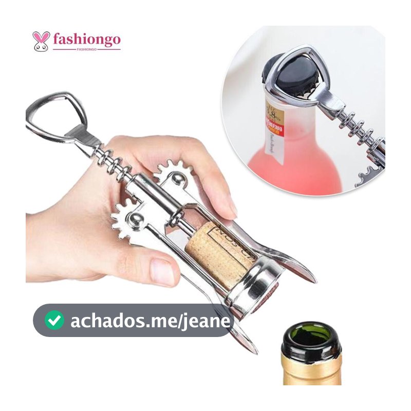 FASHIONGO Abridor De Garrafas De Vinho Portátil Resistente Multifuncional Extrator De Cortiça Saca-Rolhas De Cerveja Fer