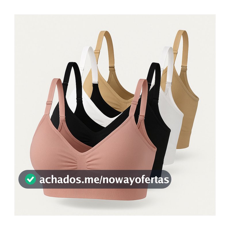Kit 4 Top Sutiã Com Alça E Fecho Ajustável Leve e liso confortável top com bojo  top feminino