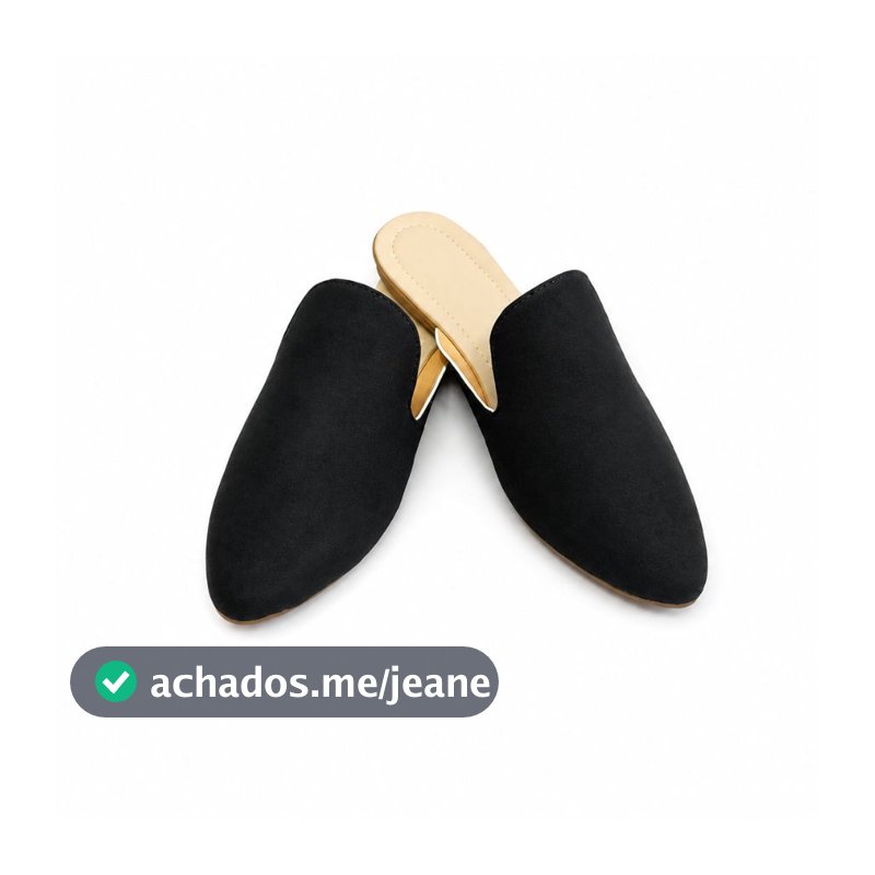 Mule Feminino Fashion Bico Fino Super Confortável Liso