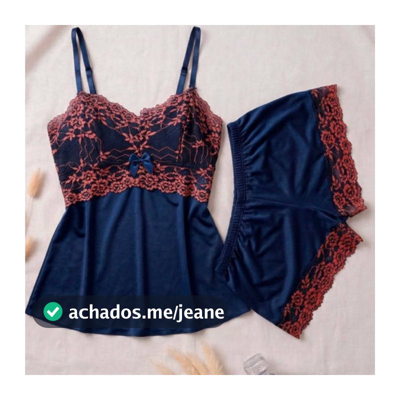 Conjunto de Dormir Baby Doll de Renda Pijama Liganete Short Doll Feminino