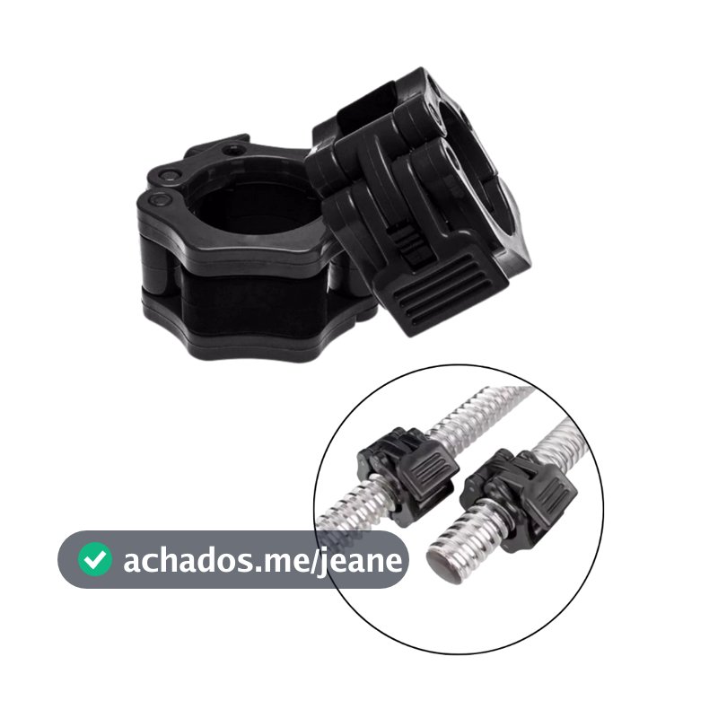 Presilhas Barra 50mm Olimpica Academia Musculação Lock Jaw Press Easy Clip Segura Forte